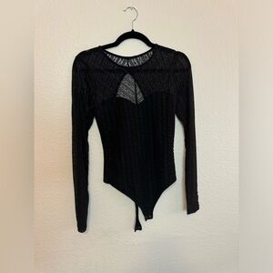 Black Long sleeve Bodysuit